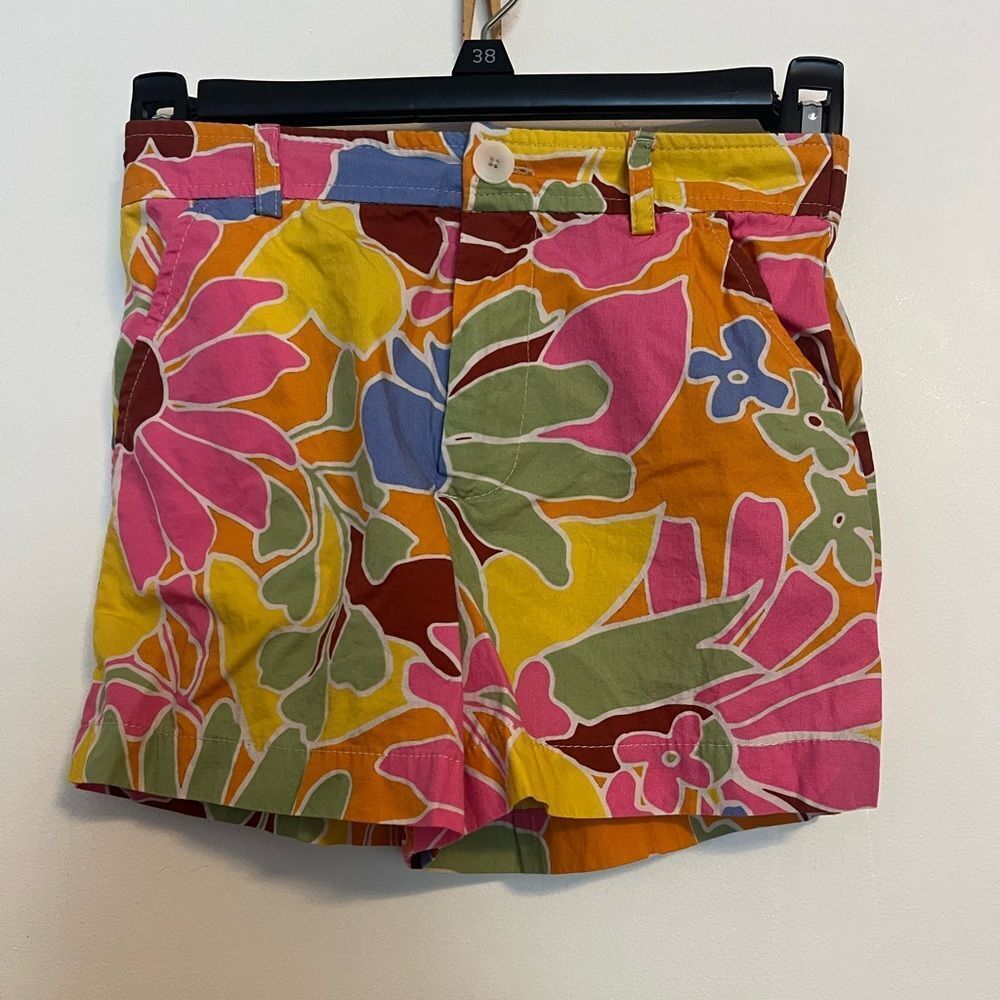 Zara Multicolor Floral Print Shorts